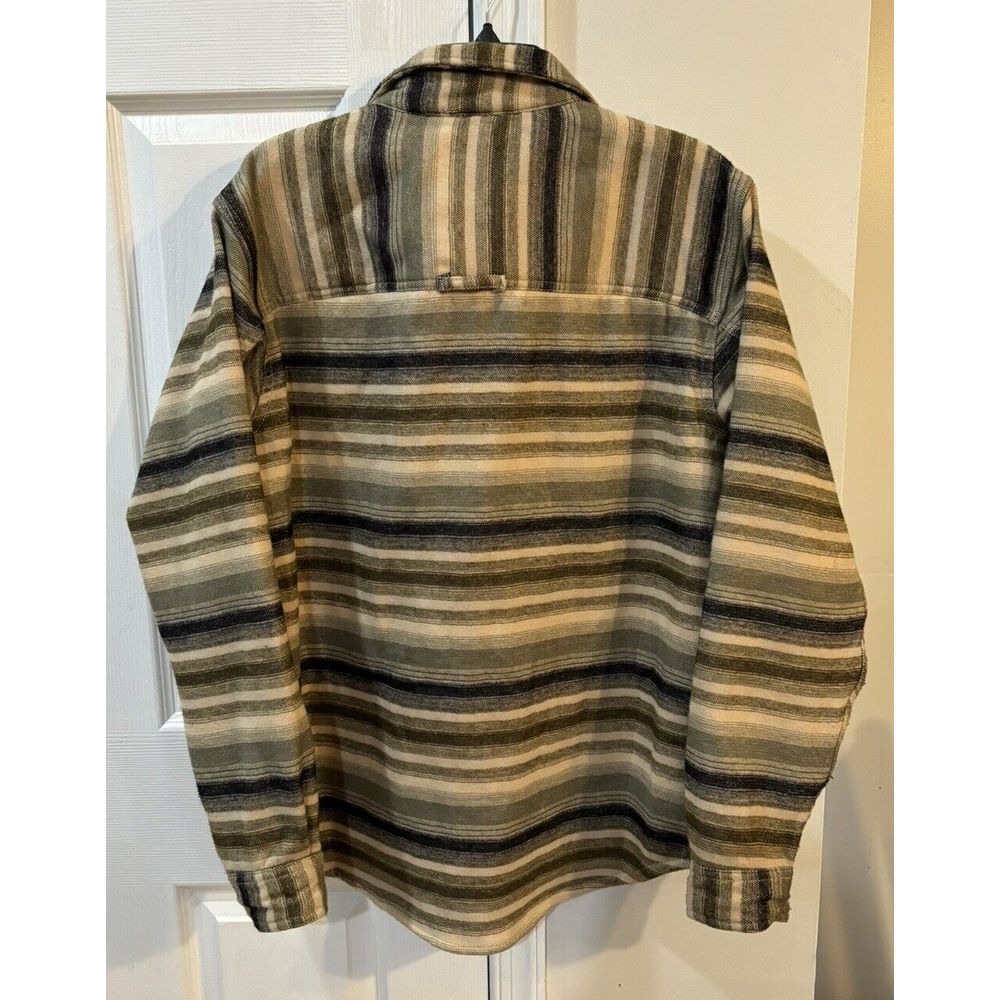 Columbia Men's Flannel Long‎ Sleeve Sz M Heavy Snap Down Stripped Pockets - Picture 3 of 7